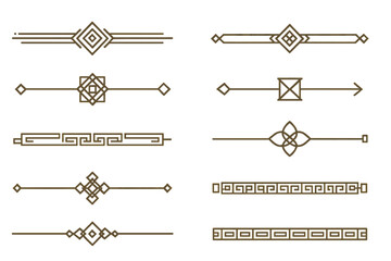 Elegant decorative line designs perfect for enhancing graphic projects and invitations