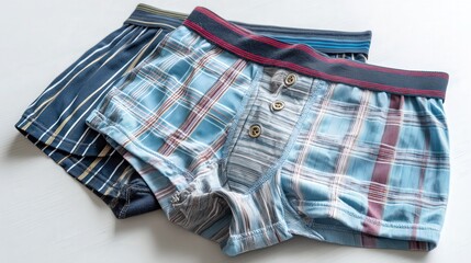 Men's plaid boxer shorts