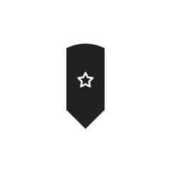 military rank badge icon. military rank badge Symbol sign for mobile concept and web design. Vector icon, Logo illustration, Vector graphics