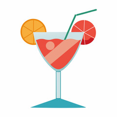 Cocktail on white background