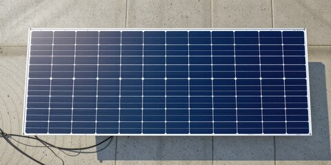 Solar Panel Top View, Isolated on Transparent Background for Design