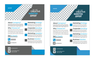 
a bundle of 2 template of different colors a4 flyer template, Creative Corporate & Business Flyer Brochure Template Design, vector template design modern corporate business flyer design .