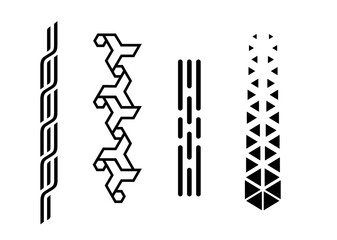 FOUR KINDS OF VECTOR DECORATIVE ART PATTERNS