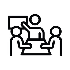 6 training line icon illustration vector graphic.eps