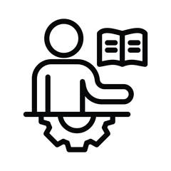 11 experience line icon illustration vector graphic.eps