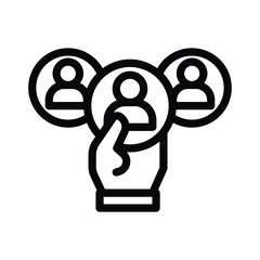 22 candidate line icon illustration vector graphic.eps