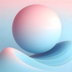 Naklejka premium Minimalist pastel pink and blue abstract background