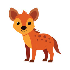 Cute cartoon hyena vector illustration for childrens books and educational materials