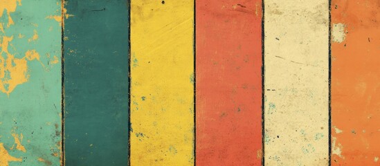 Vintage colorful wooden planks background.