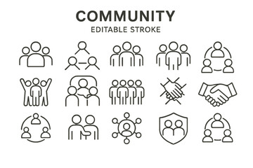 Community symbols representing connection, support, and collaboration among diverse groups in modern society