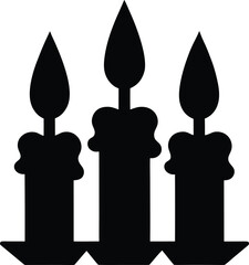 silhouette of waisak celebration candles simple on (2).eps