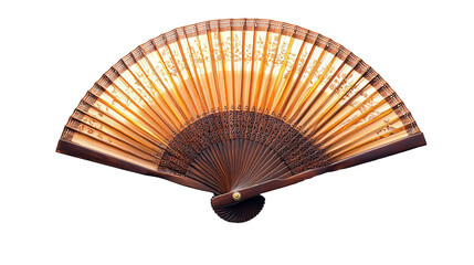 Vintage Fan for Retro and Antique Decor - Isolated on White Background