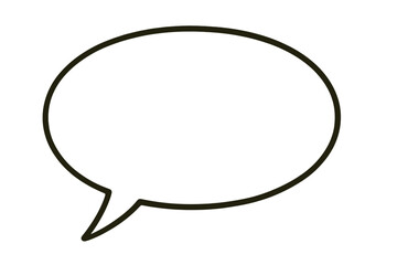 Speech bubble with a blank interior for writing text in a creative project or design concept for communication