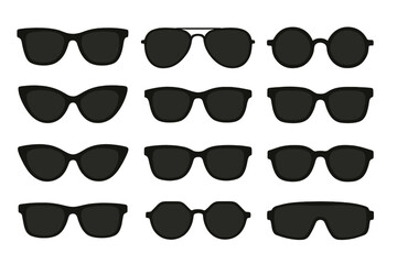 Various styles of sunglasses displayed in a grid, showcasing contemporary fashion trends in eyewear design
