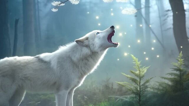 wolf in the snow