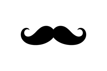 Stylized black mustache design suitable for logos or decorative art pieces