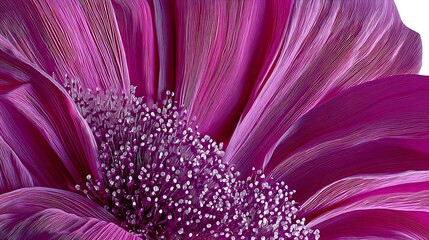 Obraz premium Close-up of a vibrant pink gerbera daisy, showcasing textured petals and central stamen