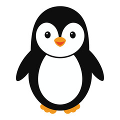 Cute penguin cartoon illustration for childrens designs and holiday greetings