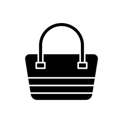 Vector Icon of Women's Handbag, Fashion Bag, Stylish Purse Illustration.
