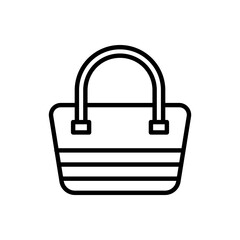 Vector Icon of Women's Handbag, Fashion Bag, Stylish Purse Illustration.