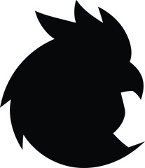 sharp chicken head logo silhouette