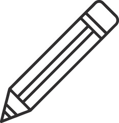 Outline icon of a pencil, Pencil Icon Flat Design.