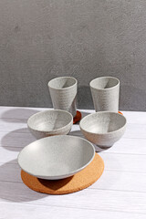 japanese bowl ceramic clean detail photo food drink mock up background asian kitchen white dish art