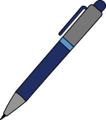 Vector illustration of a pen on a transparent background.