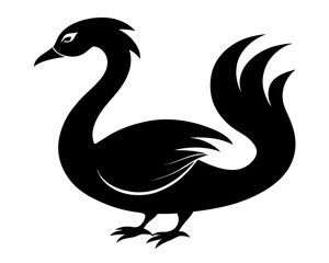 Snake Bird Vector Illustration | Snake Bird Silhouette SVG Design