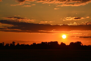 Sonnenuntergang, Sonne, Wolken, Abend, Dämmerung