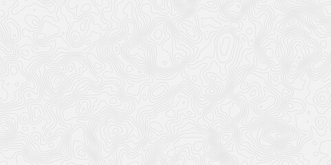topographic white and grey light wave line topo map contour modern design white background. Wavy topography geography design map, texture, line, adventure, mountain,  vector illustration.