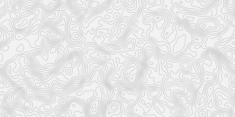 topographic white and grey light wave line topo map contour modern design white background. Wavy topography geography design map, texture, line, adventure, mountain,  vector illustration.