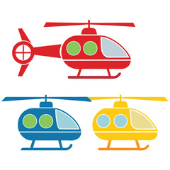 Helicopter icon isolated on white background