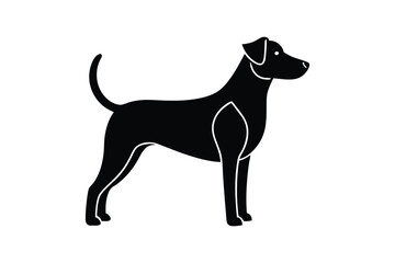 Silhouette art illustration of a dog.eps