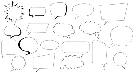 Speech Bubble vector set, comic speech bubbles, cartoon speech bubbles