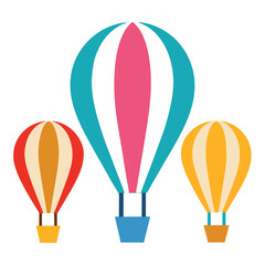 Obraz premium Hot air balloon icon isolated on white background