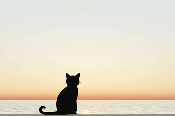 sunrise beach greeting cat,