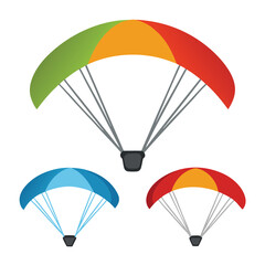 Paraglider icon isolated on white background