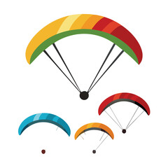 Paraglider icon isolated on white background