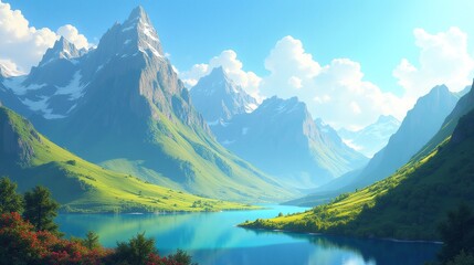 Nature's Symphony: Mountains and Valleys in Harmony