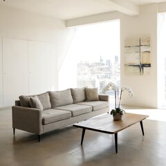 modern living room with sofa