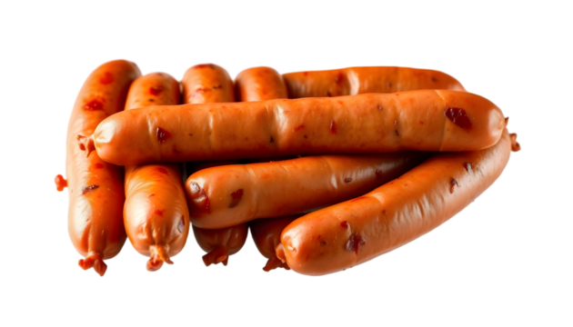 Grilled sausage links delicious food barbecue meat protein tasty hotdog meal cookout summer 100 character