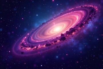 Obraz premium Abstract swirling galaxy nebula seamless loop, cosmic, vibrant