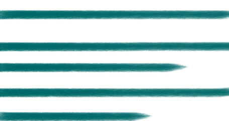Obraz premium Teal horizontal brushstrokes on white background