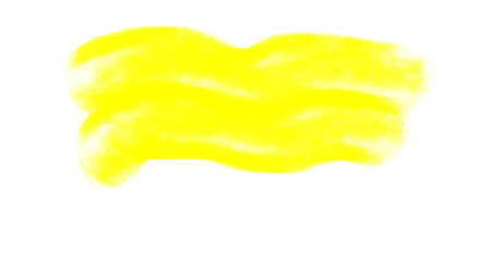 Abstract Yellow Paint Stroke Against Black Background