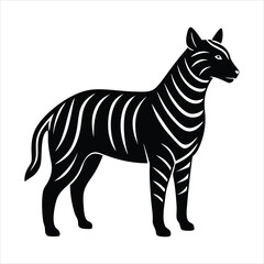 Gradient animal silhouette vector illustration.