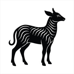 Gradient animal silhouette vector illustration.