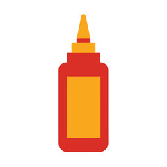 Mustard bottle vector illustration isolated on white background simple culinary icon