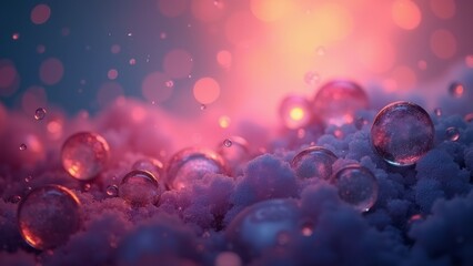 Tech inspired pink bubble image