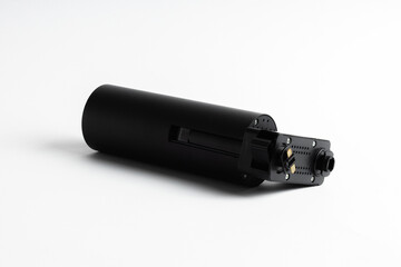 Modern  LED Track Light Fixture  Rail Isolated on White Background

